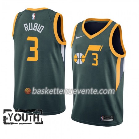 Maillot Basket Utah Jazz Ricky Rubio 3 2018-19 Nike Vert Swingman - Enfant